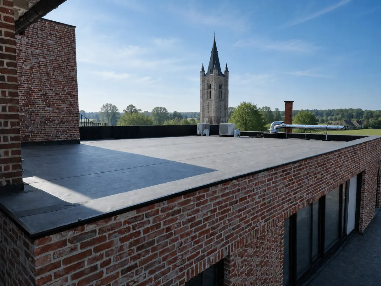 Loftbeleving onder de dakkapel met panoramisch uitzicht, De Castel, Pajottegem (Herne)