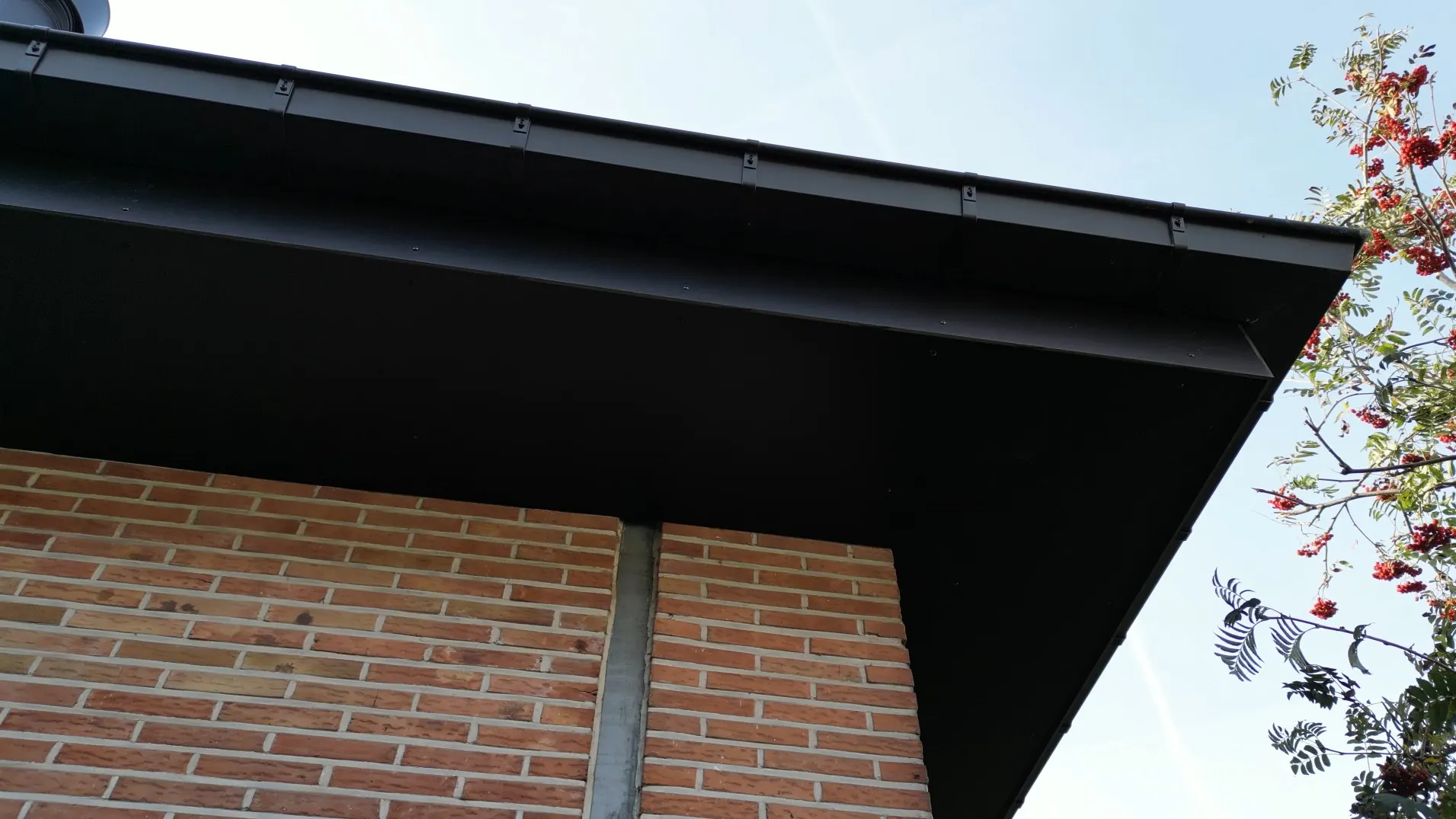 Detail van Sarking dakrenovatie in een groene oase